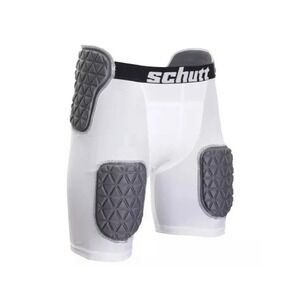 Schutt 8457430201 Adult Large WH/GY Protech Tri All-N-One Football Girdle New